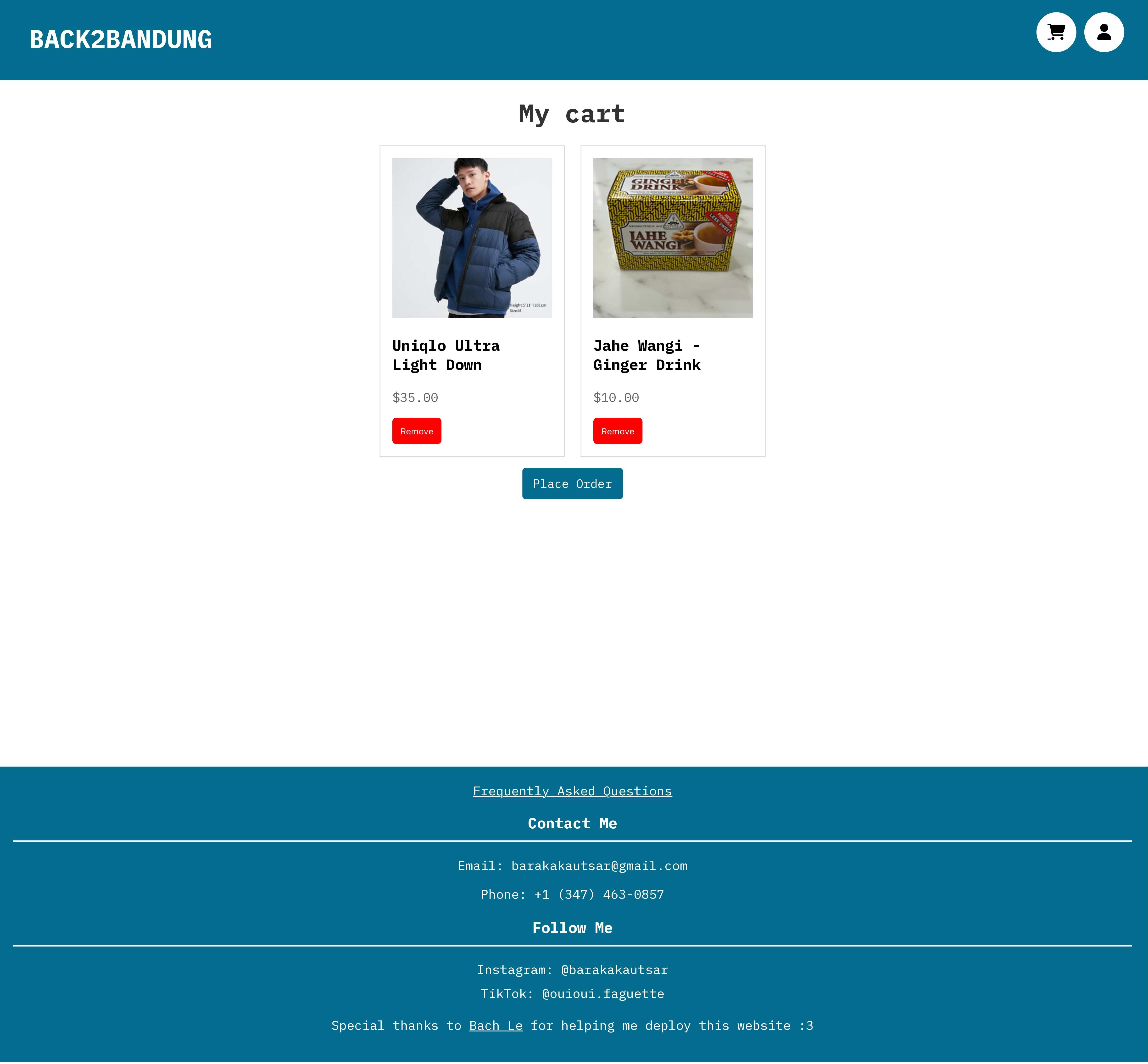 Cart Page